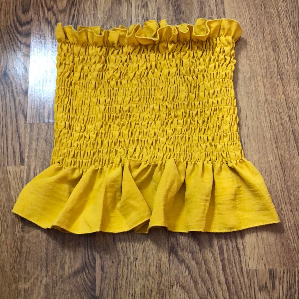 Yellow tube top